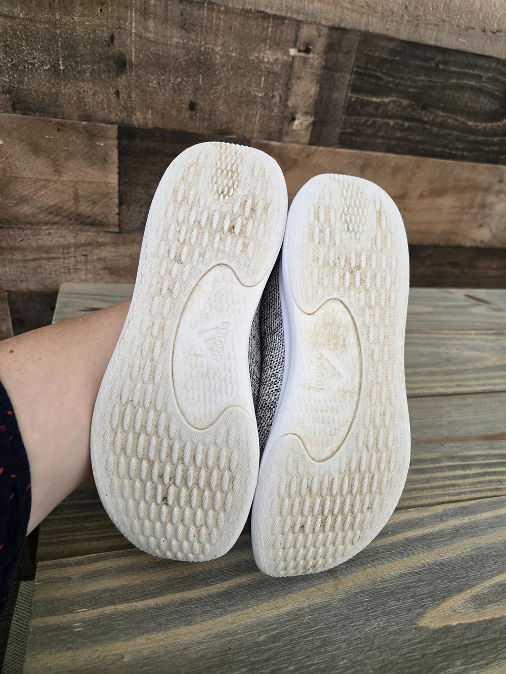 Adidas Cloudfoam Pure Athletic Sneakers IF3393 Cloud White/Core Black Women Sz 8